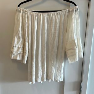 Lucky Brand White Off the Shoulder top